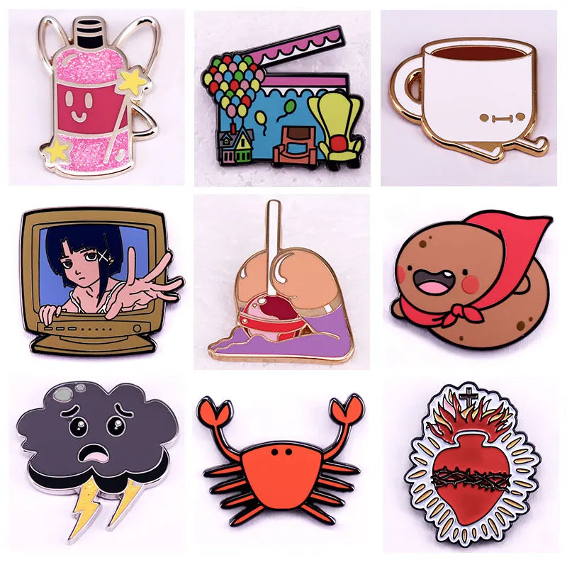 Sci-Fi Suspense Cartoon Animal Enamel Pins Cute Brooch Gifts