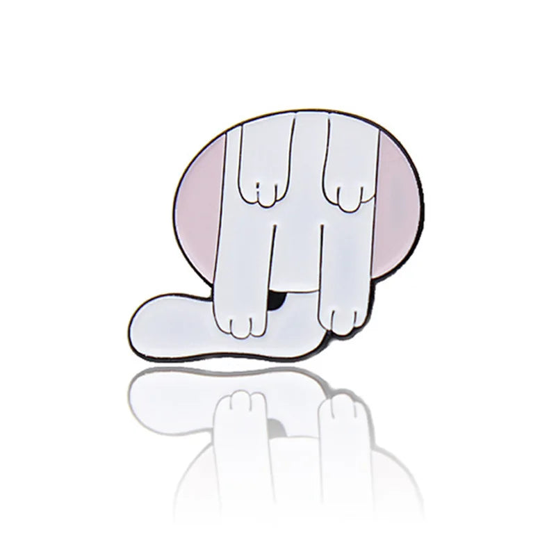 Cartoon Cat Metal Enamel Brooch Pin Jewelry Gift
