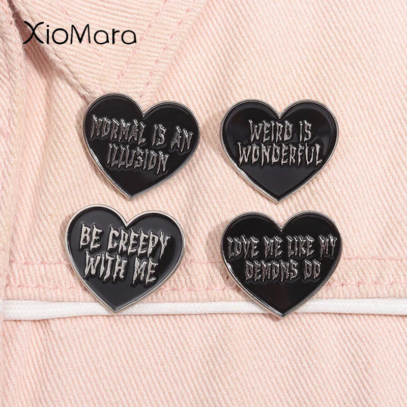 Creepy Enamel Pin Weird Wonderful Brooch Lapel Backpack Badge Halloween Jewelry Gift