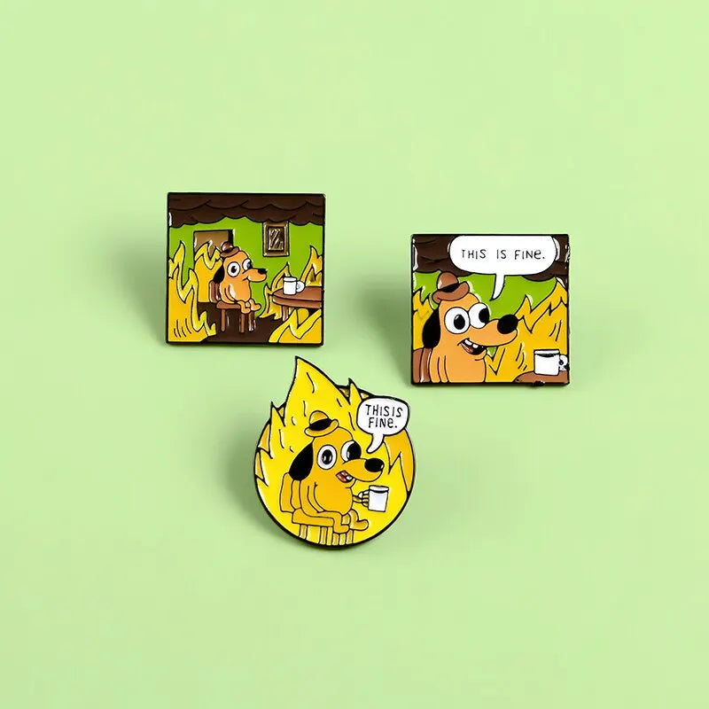 Cartoon TV Show Koala Sloth Cat Ocean Heart Enamel Pin Set Brooches Badges Lapel Pins