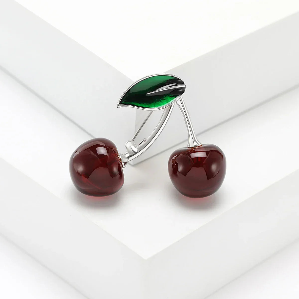 Cherry Enamel Brooch Pin Jewelry Accessories