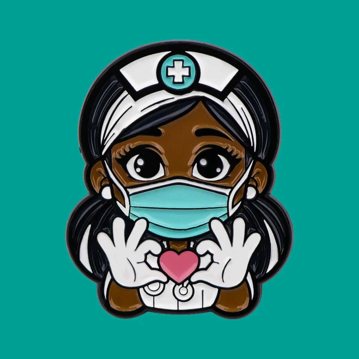 Beauty Kind Nurse Enamel Lapel Pin Brooch Badge for Backpacks and Clothes Jewelry Gifts