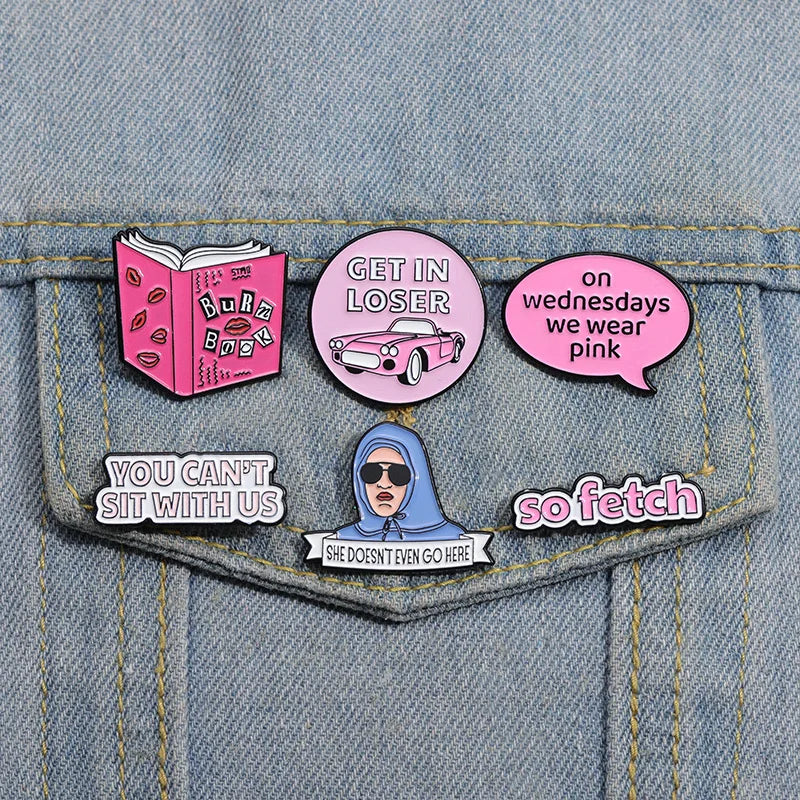 Girls Cartoon Enamel Pins Burn Book Brooch Lapel Badge Jewelry Gift Wholesale