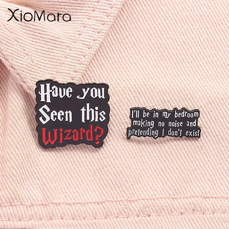 Wizard Enamel Pin Magic Movie Brooch Lapel Backpack Badge Jewelry Gift