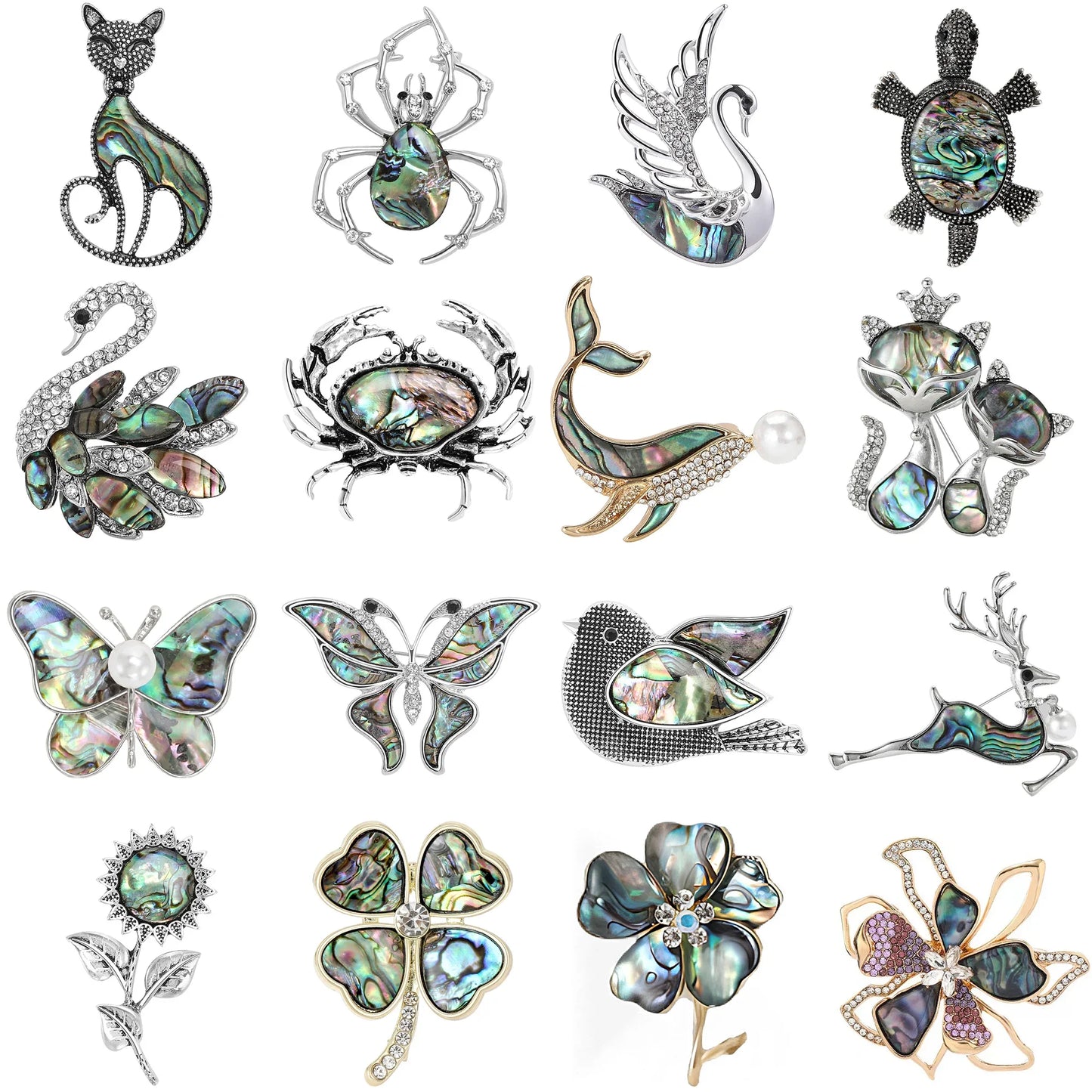 Shell Dolphin Pearl Brooches Sea Life Pins Jewelry Accessories