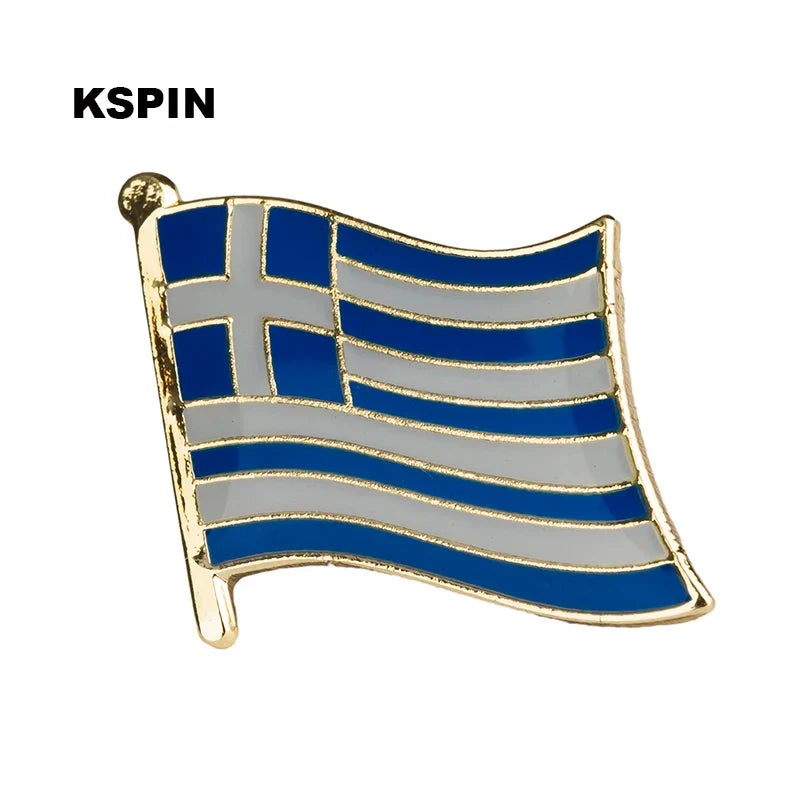 Greece Flag Lapel Pin Brooch Jewelry KS-0191