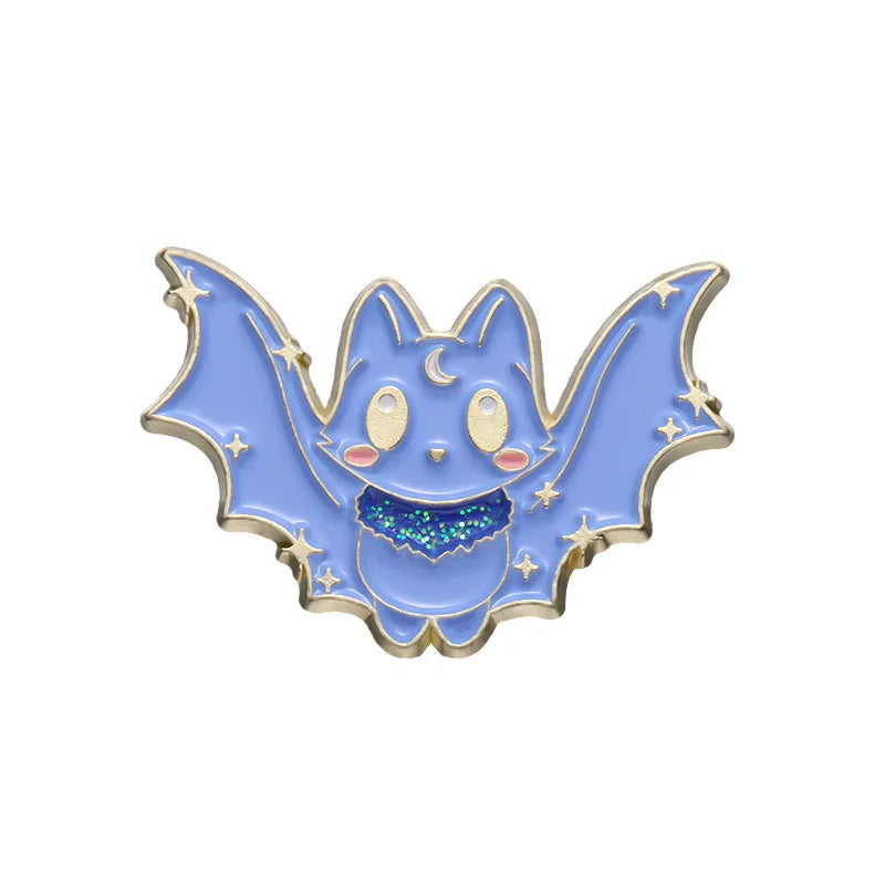 Cute Bat Enamel Pin Brooch for Bags, Jeans, Hoodies - Cartoon Lapel Pin Jewelry Gift
