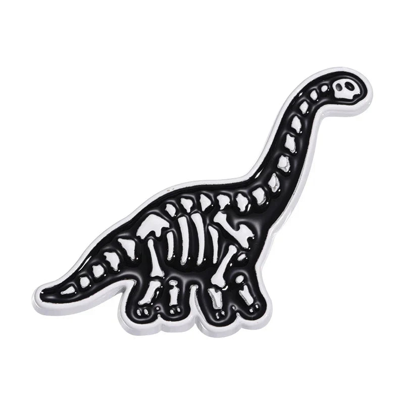Dinosaur Enamel Pins: Triceratops, T-Rex, Stegosaurus Brooches for Backpack or Gift