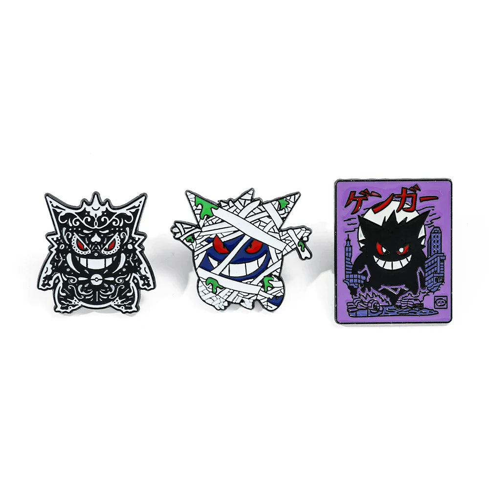 Gengar Cartoon Brooch Enamel Pin Badge Jewelry