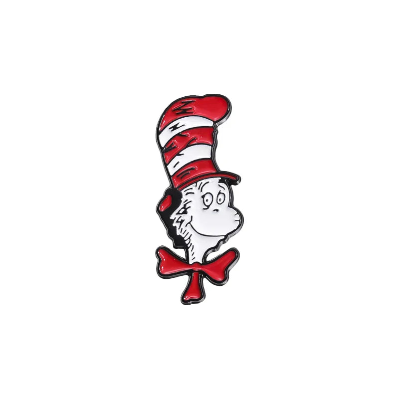 Dr. Seuss Enamel Pin Cartoon Character Brooch Kids Gift