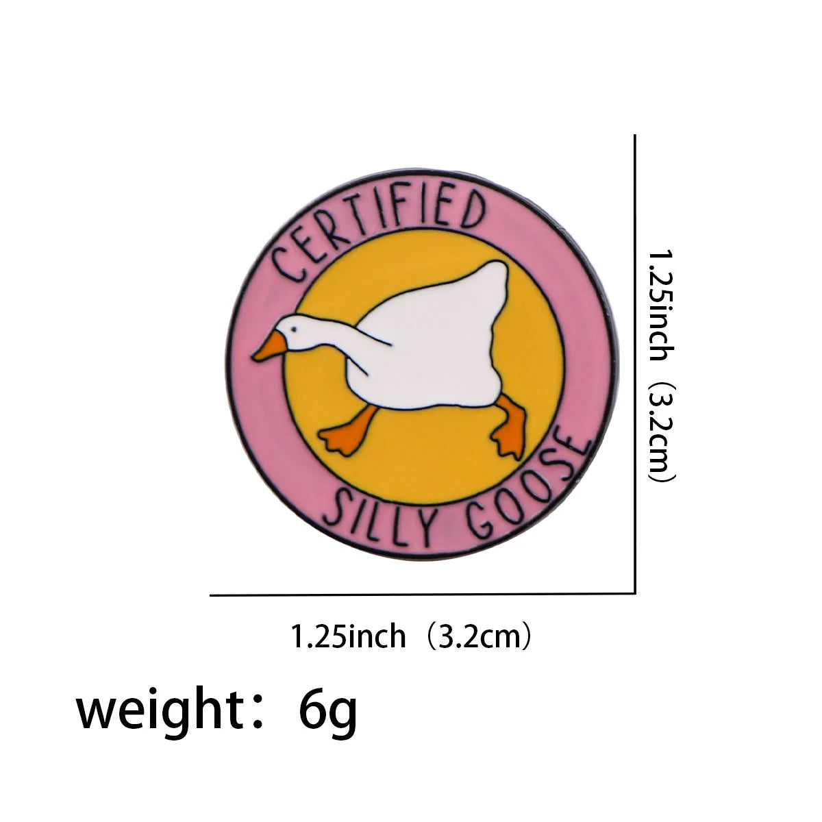 Funny Cartoon Enamel Pins Silly Goose Brooch Lapel Badges Fashion Jewelry Gifts