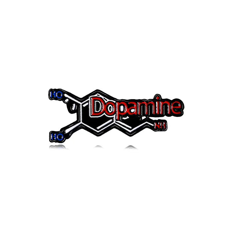 Science Test Tube Enamel Pins Dopamine Beaker Brooch Lapel Jewelry Gift