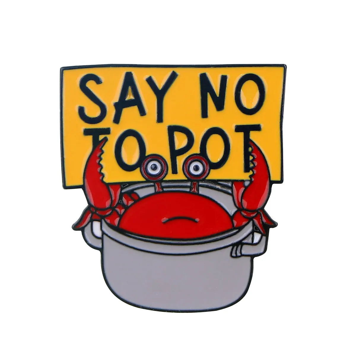 Cartoon Crab Enamel Pin Brooch Lapel Badge Jewelry Gift