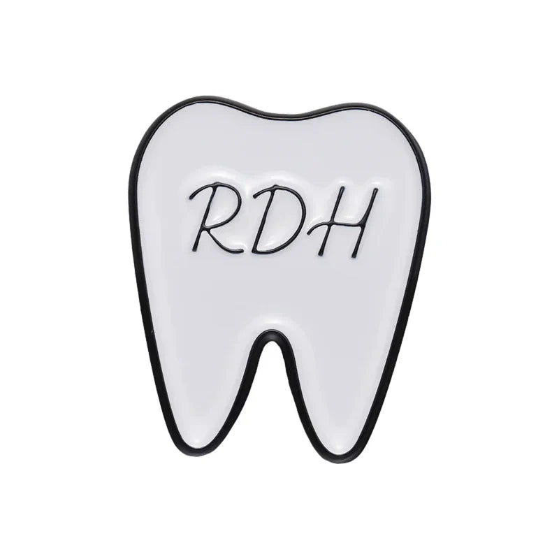 Cartoon Tooth Enamel Pin Dentist Gift Lapel Badge