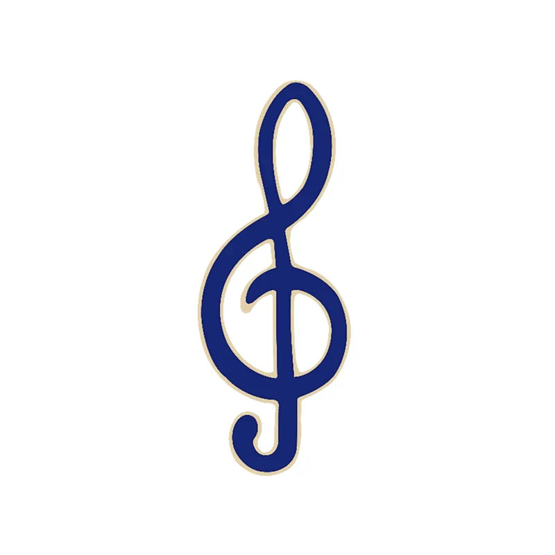 Microphone Music Note Brooch Gold Silver Enamel Pin Singer Party Concert Jewelry Lapel Pin