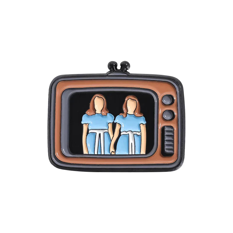 Halloween Horror Movie Enamel Pins Retro TV Brooch Lapel Badge Jewelry Gifts