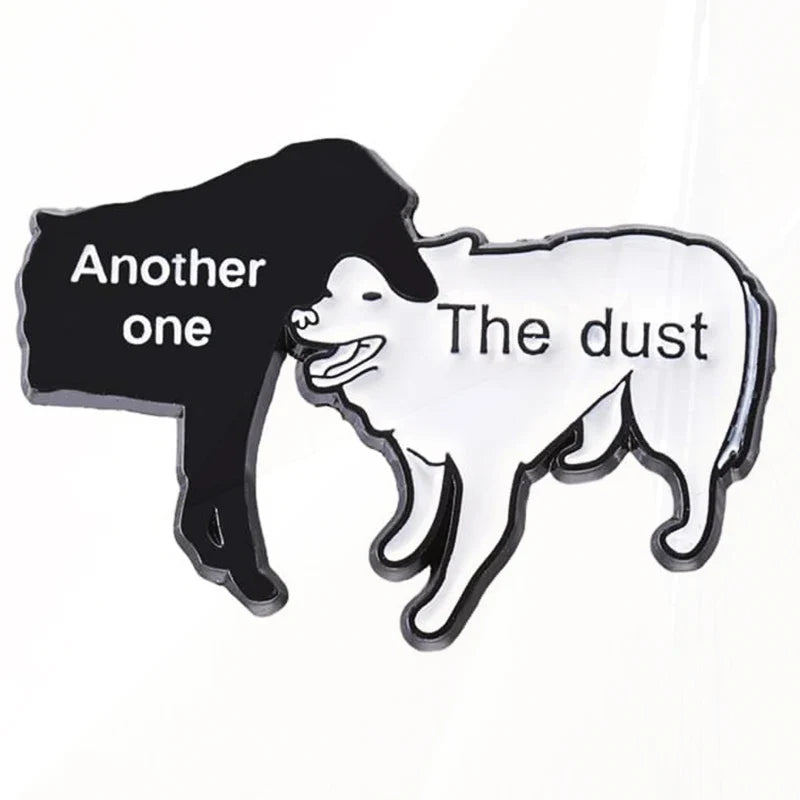 Funny Music Meme Enamel Pin - Another One Bites the Dust Dogs