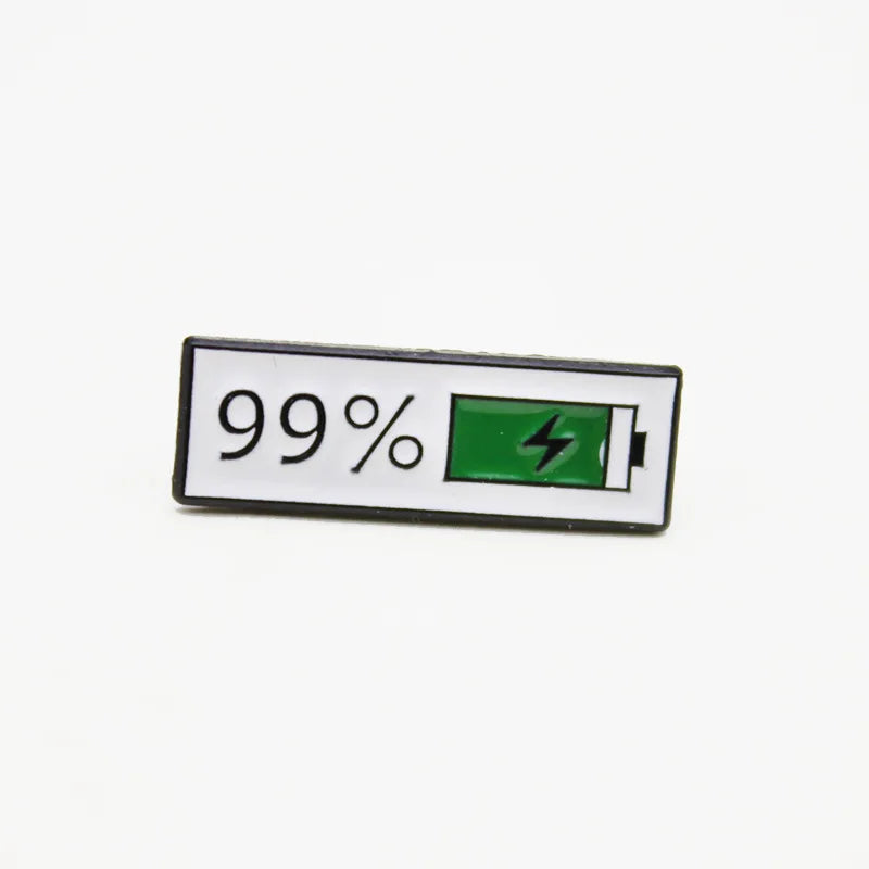 Mobile Phone Battery Brooch Fashion Jewelry Gifts Lapel Badge