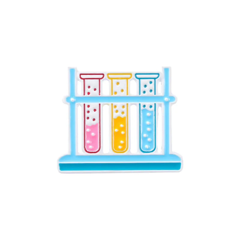 Science Lab Badge Cartoon Microscope Brooch Jewelry Gift