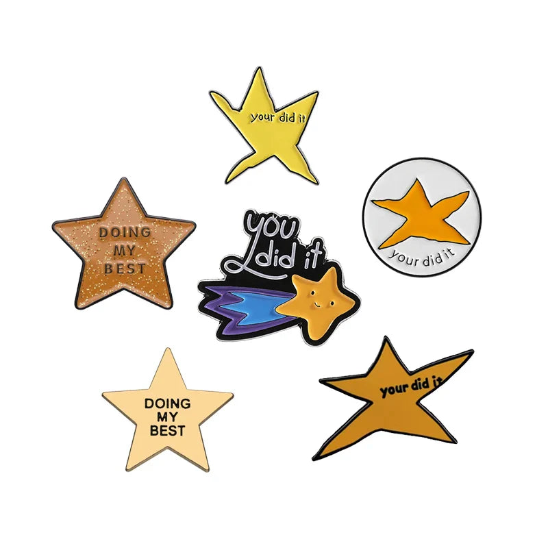 Did It Meme Star Enamel Pin Pentagram Brooch Lapel Badge Jewelry Gift