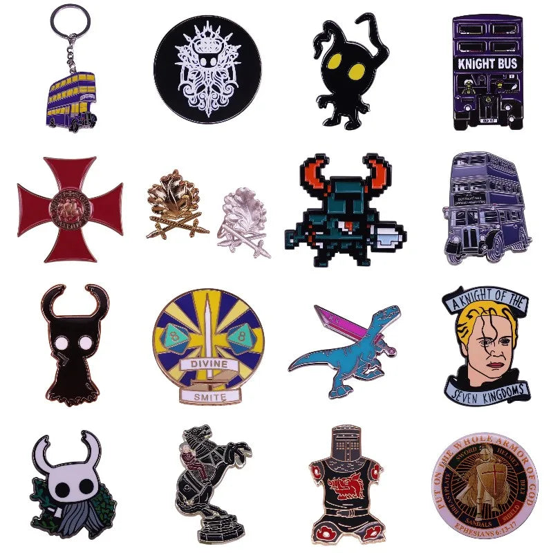 Hard Enamel Red Cross Wizard Magic Knight Bus Lapel Pin