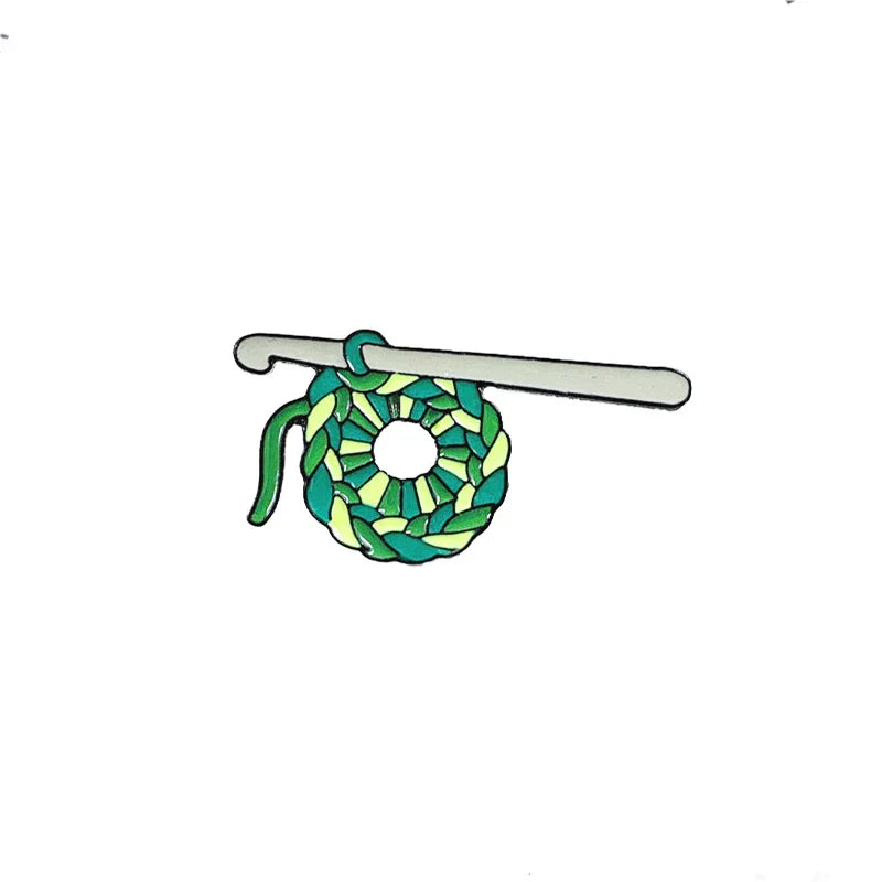 Magic Books Ruler Metal Enamel Brooch Wool Ball Pen Scissors Badge Pin Jewelry Accessories