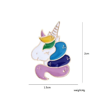 Unicorn Enamel Brooch Lapel Pin Jewelry Gift