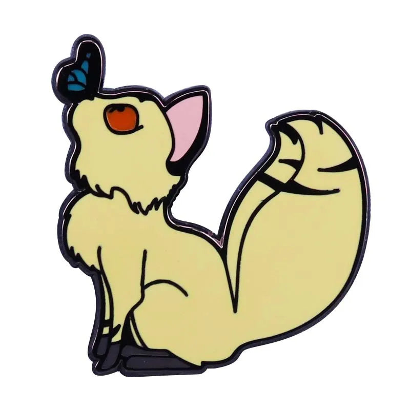 Anime Dog Fox Enamel Pin Cartoon Brooch Lapel Badge Jewelry Wholesale