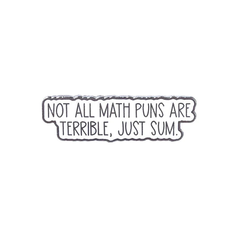 Cartoon Pi Metal Enamel Brooch Math Badge Fashion Accessory