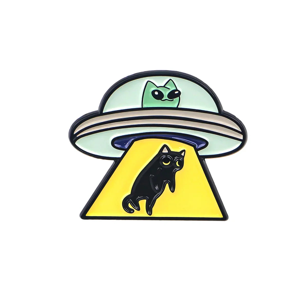 UFO Enamel Pin Cute Animal Brooch Lapel Badge Fashion Jewelry Gift