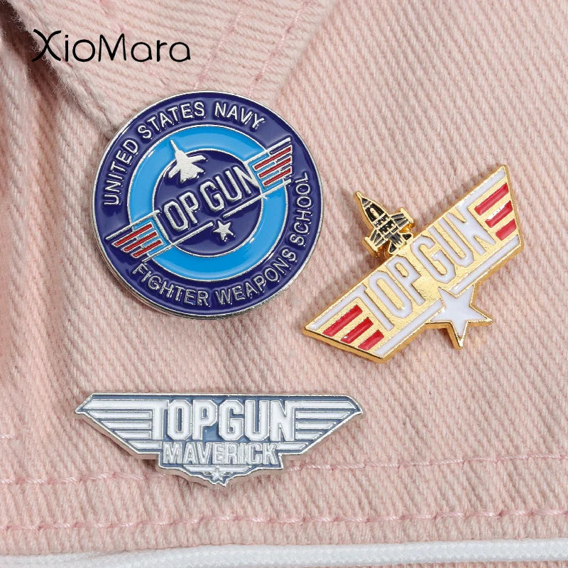 Top Gun Enamel Pin Navy Fighter Squadron Badge