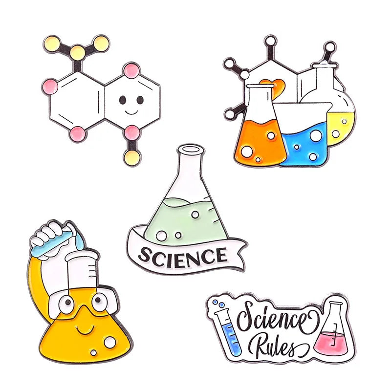 DNA Enamel Pins Science Lab Brooches Jewelry Gifts