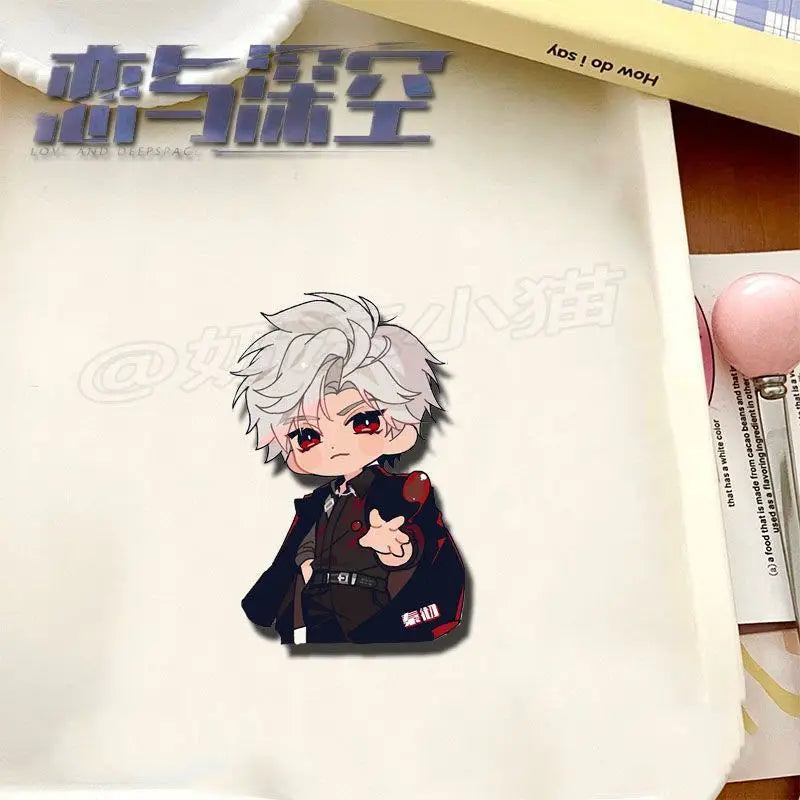 Cute Cartoon Love Deepspace Pin Xavier Zayne Rafayel Sylus Cosplay Badge Acrylic Brooch Lapel Pin Costume Accessory