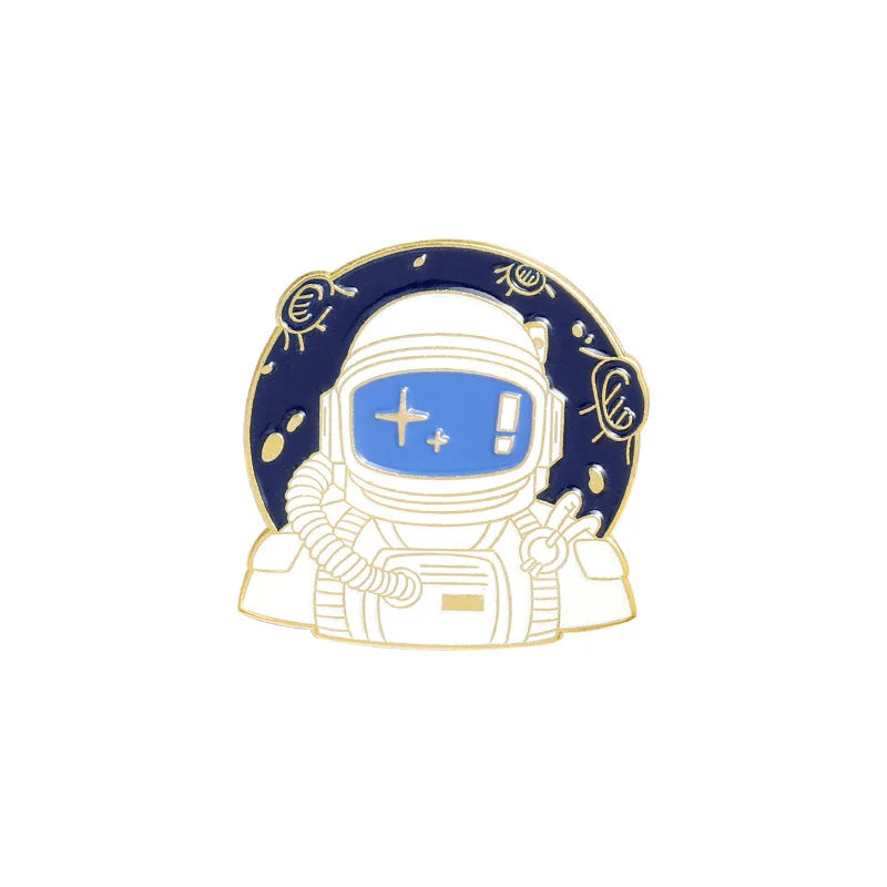Astronaut Water Bag Enamel Lapel Pin Brooch Jewelry Hat Backpack Badge Kids Gifts