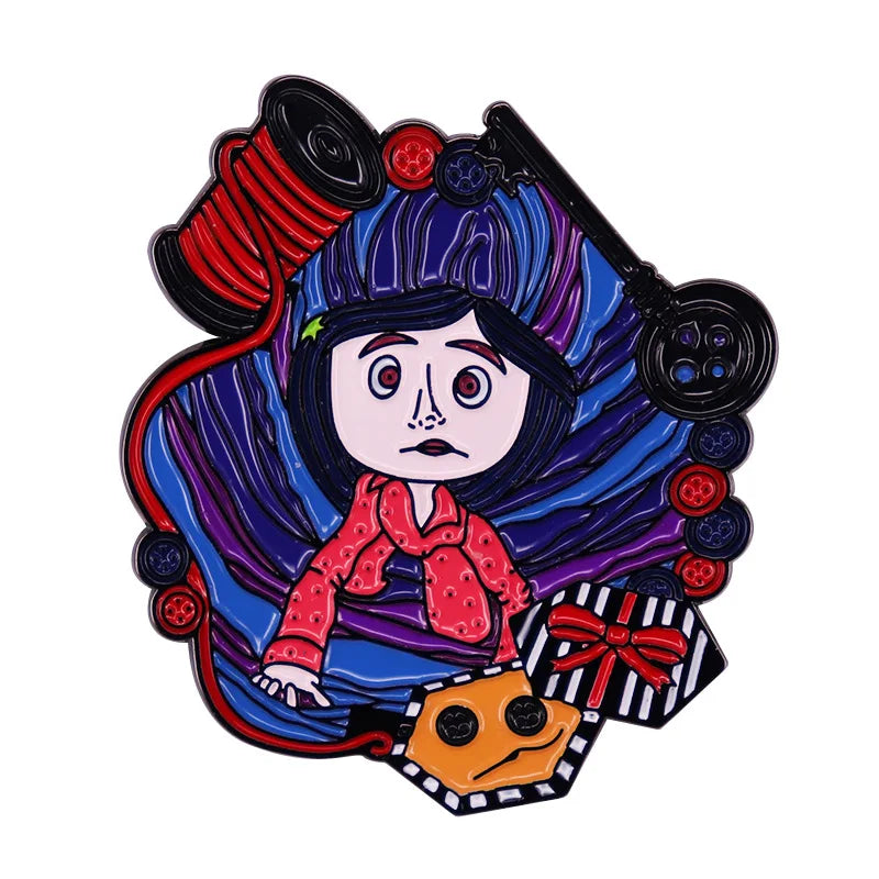 Horror Girl Enamel Pins Brooches Accessories Wholesale