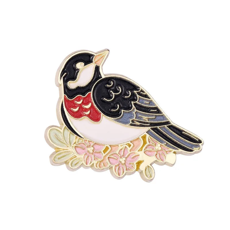Magpie Crow Enamel Lapel Pins Bunny Brooches Cartoon Animal Badge Jewelry Gift