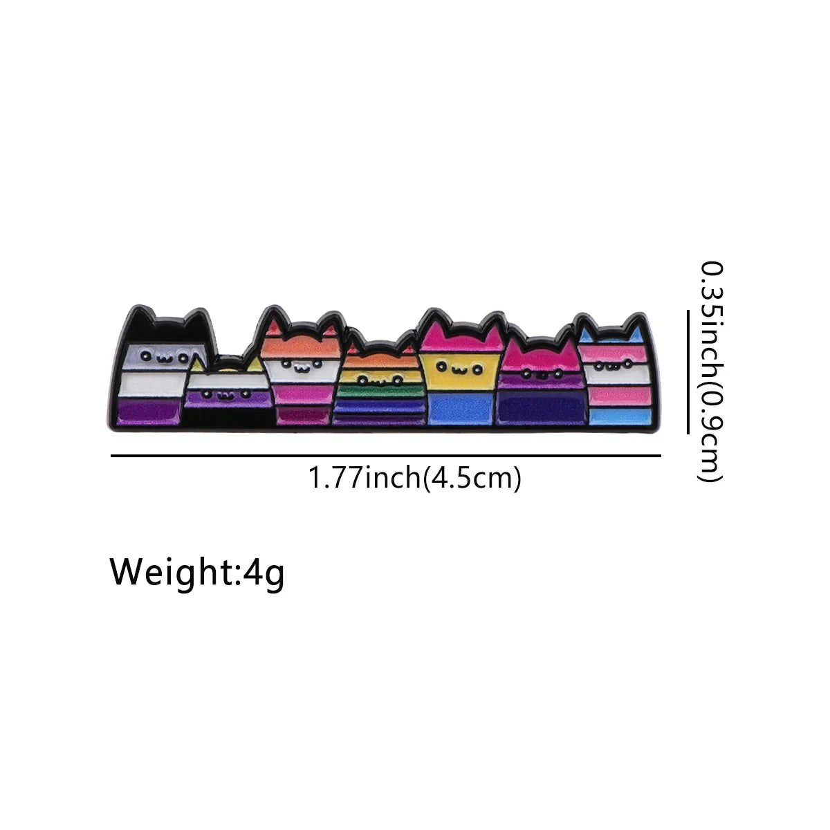 Rainbow Cats Enamel Pin Cute Cartoon Brooch Jewelry Gift