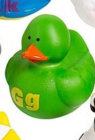 Green duck keychain