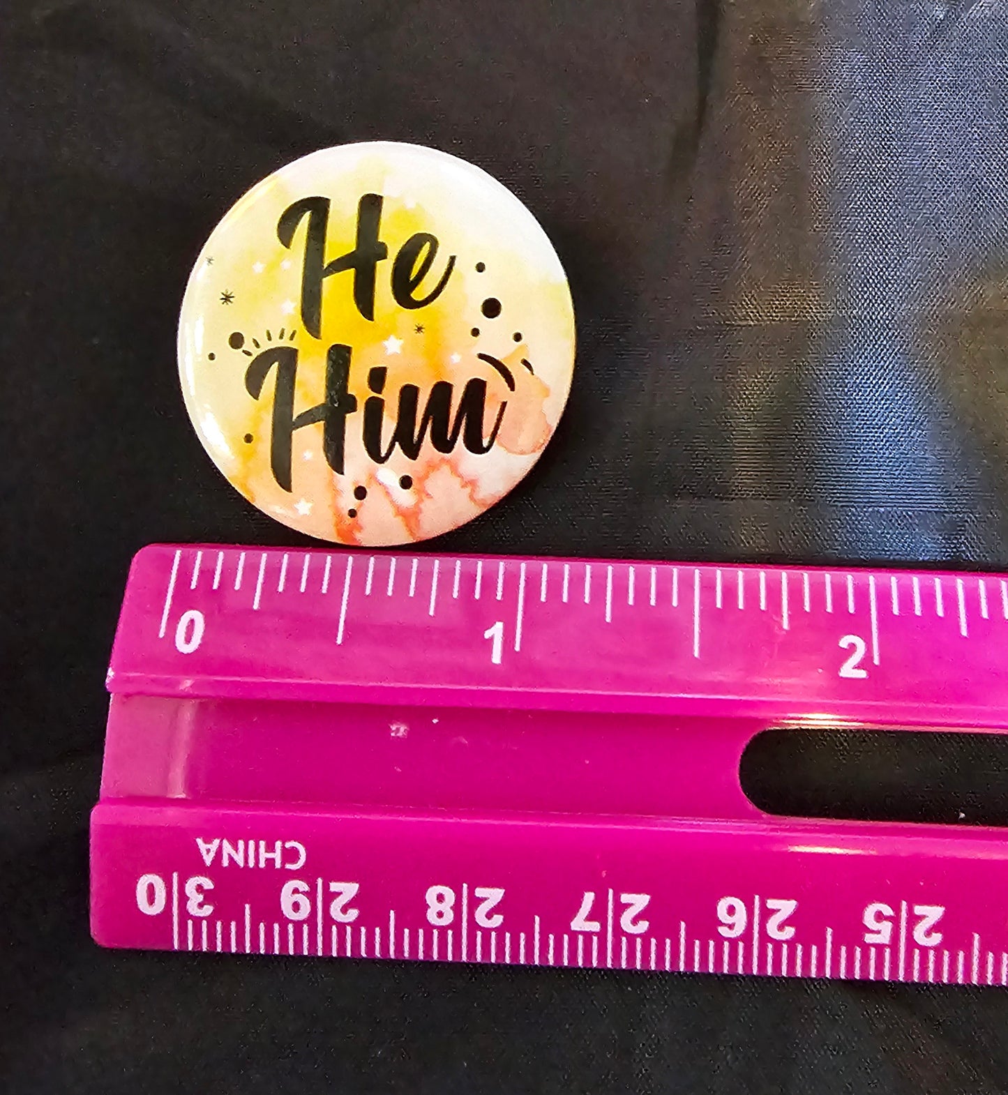 Pronoun button - He, Him