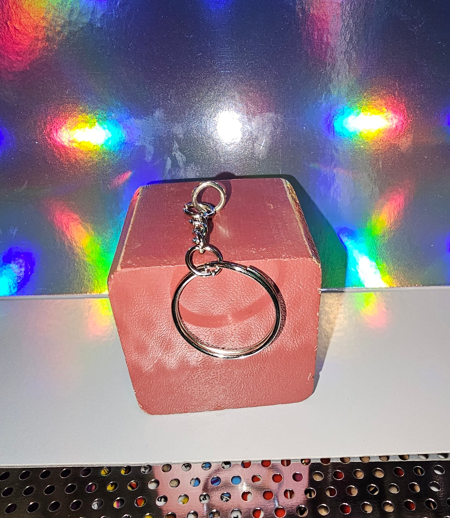 Letter block keychain - C (red)