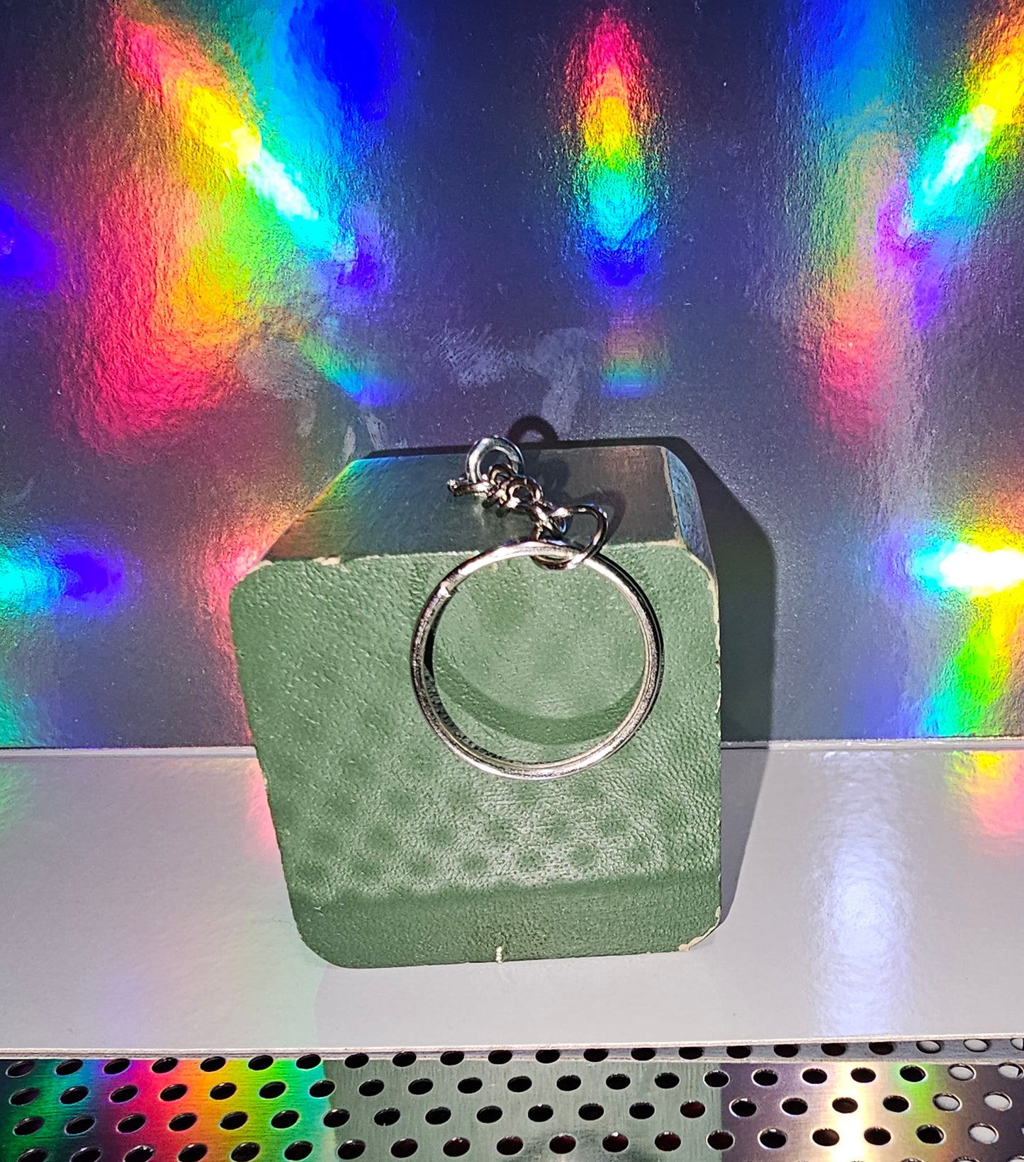 Letter block keychain - M (green)