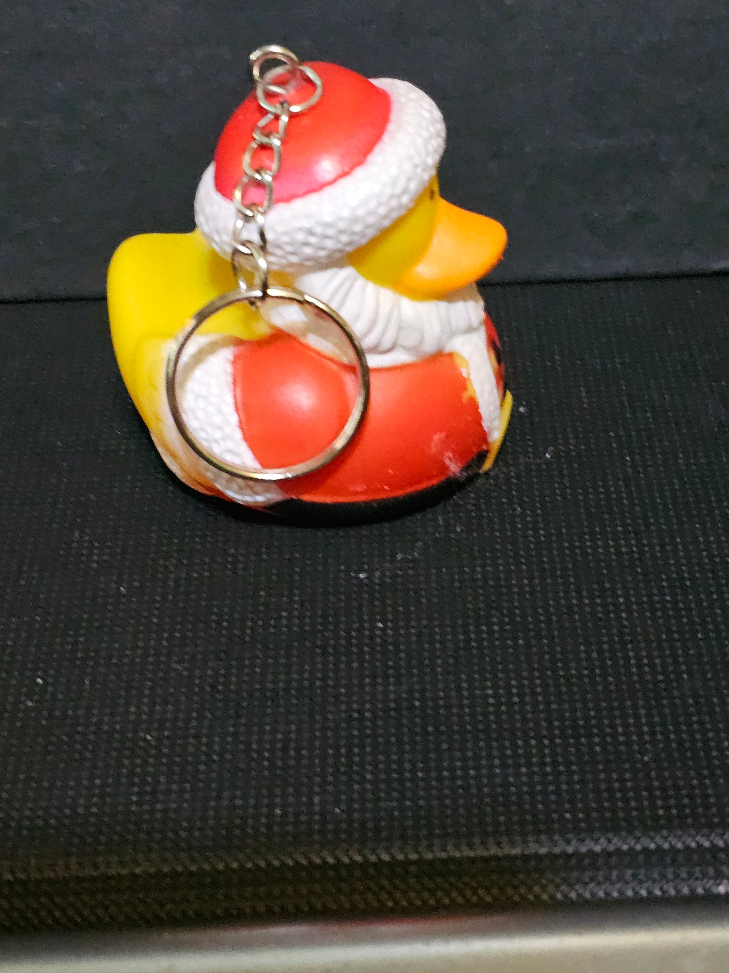 Santa duck keychain (in suit)