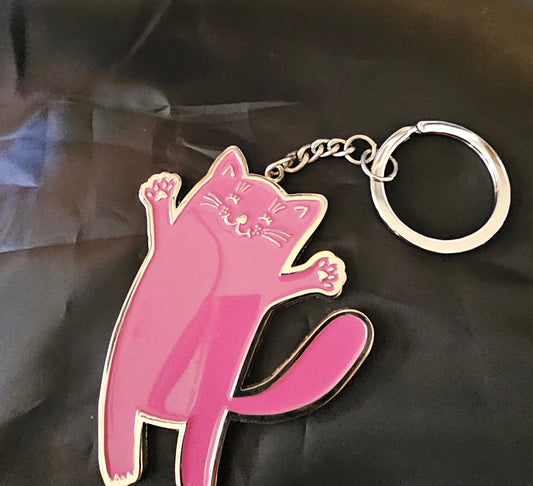 Cat keychain - Pink
