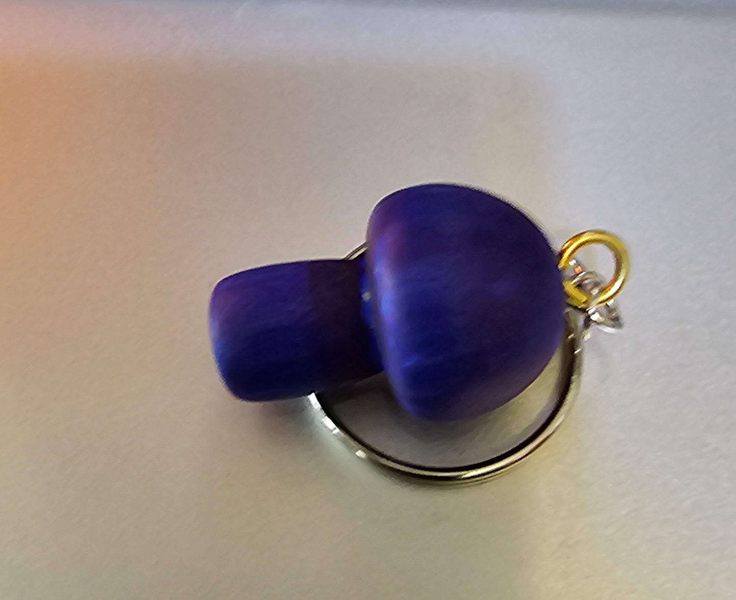 Mushroom keychain - purple