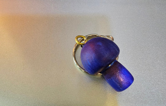 Mushroom keychain - purple