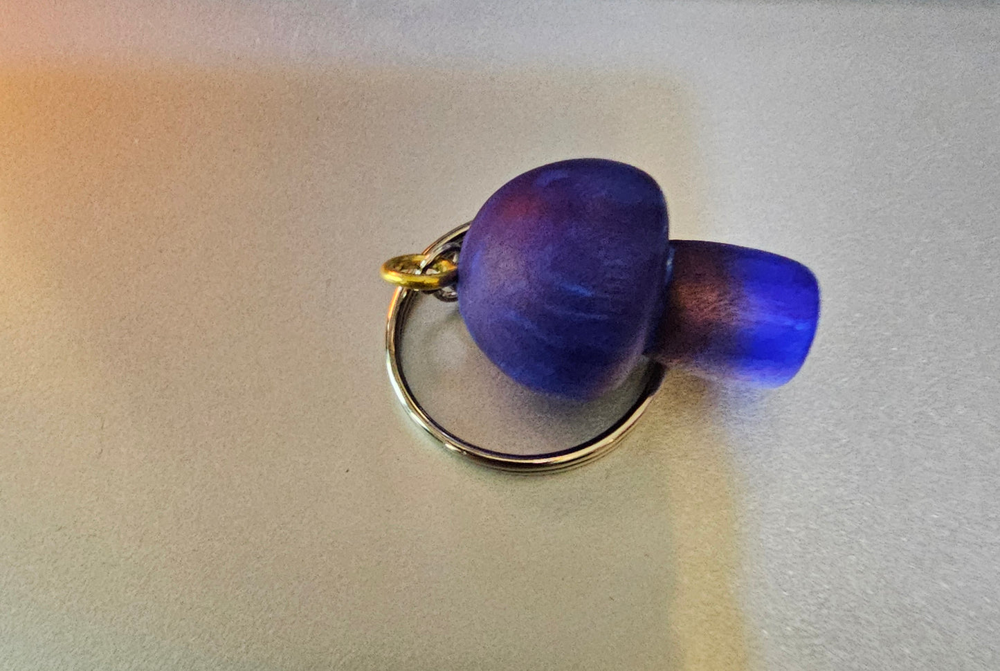 Mushroom keychain - purple