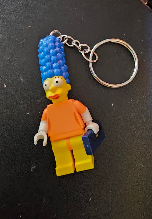 Marge Simpson Lego Keychain
