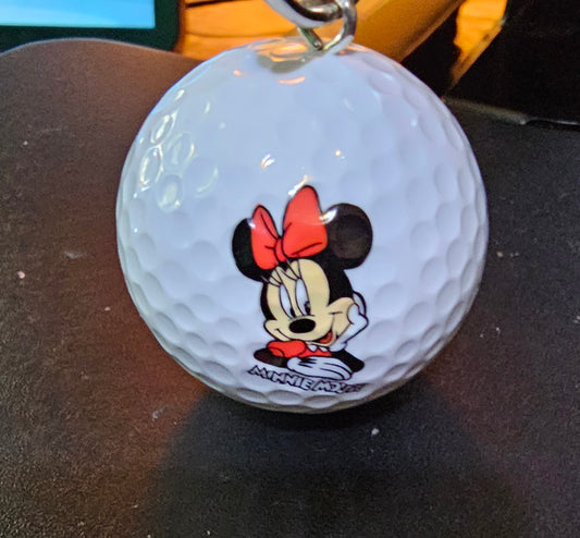 Golf Ball Keychain - Minnie Mouse