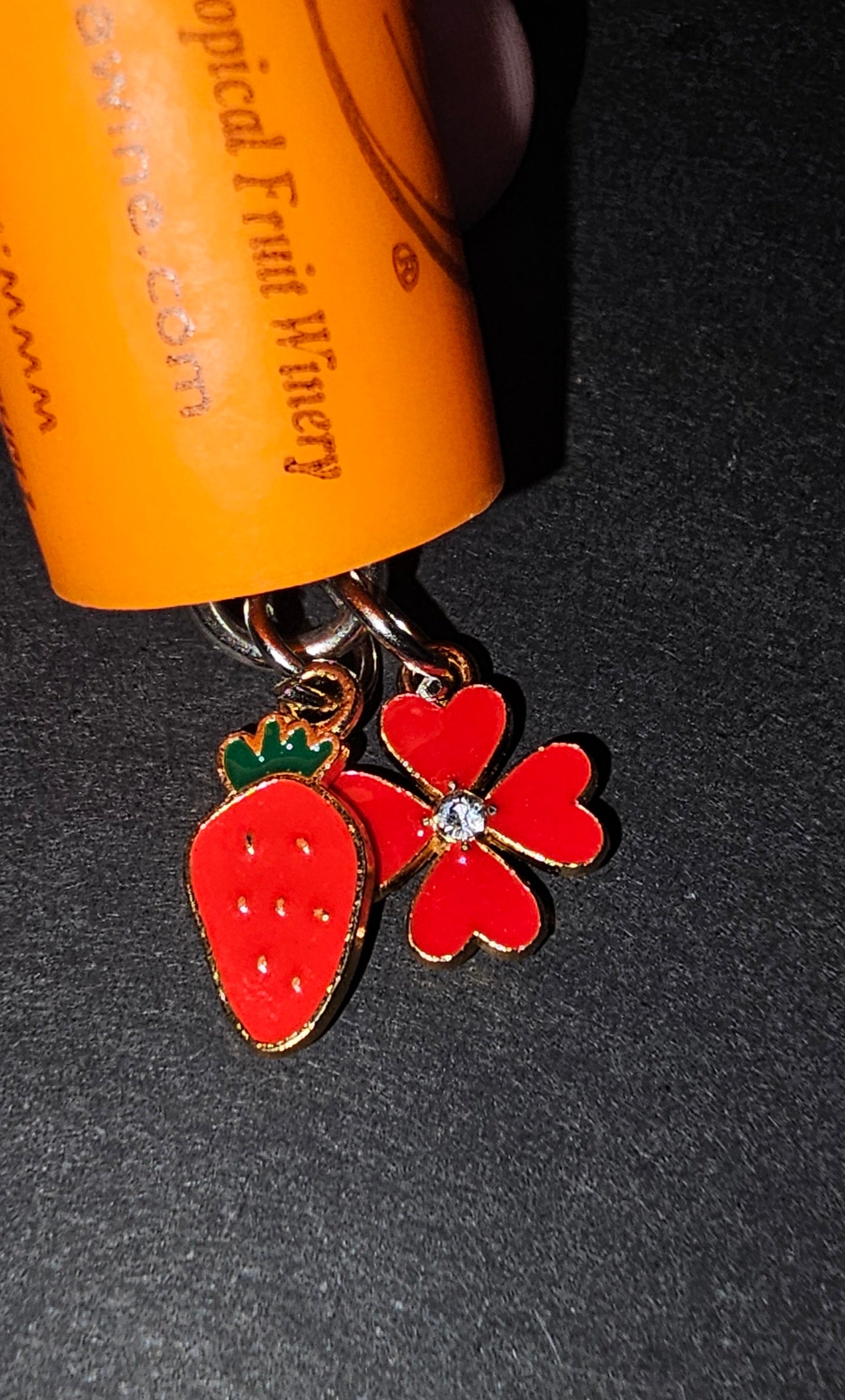 Fruit Wine cork keychain