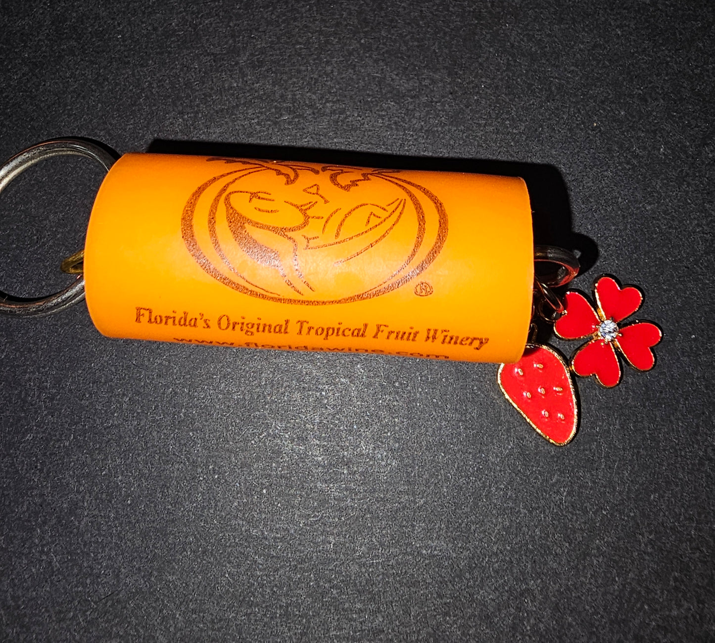 Fruit Wine cork keychain